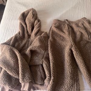 Skims matching Teddy zip up and sweat set